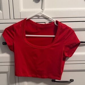 Red Women's Crop Top